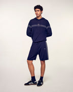 Pull Hoodie Rayures À Broderie