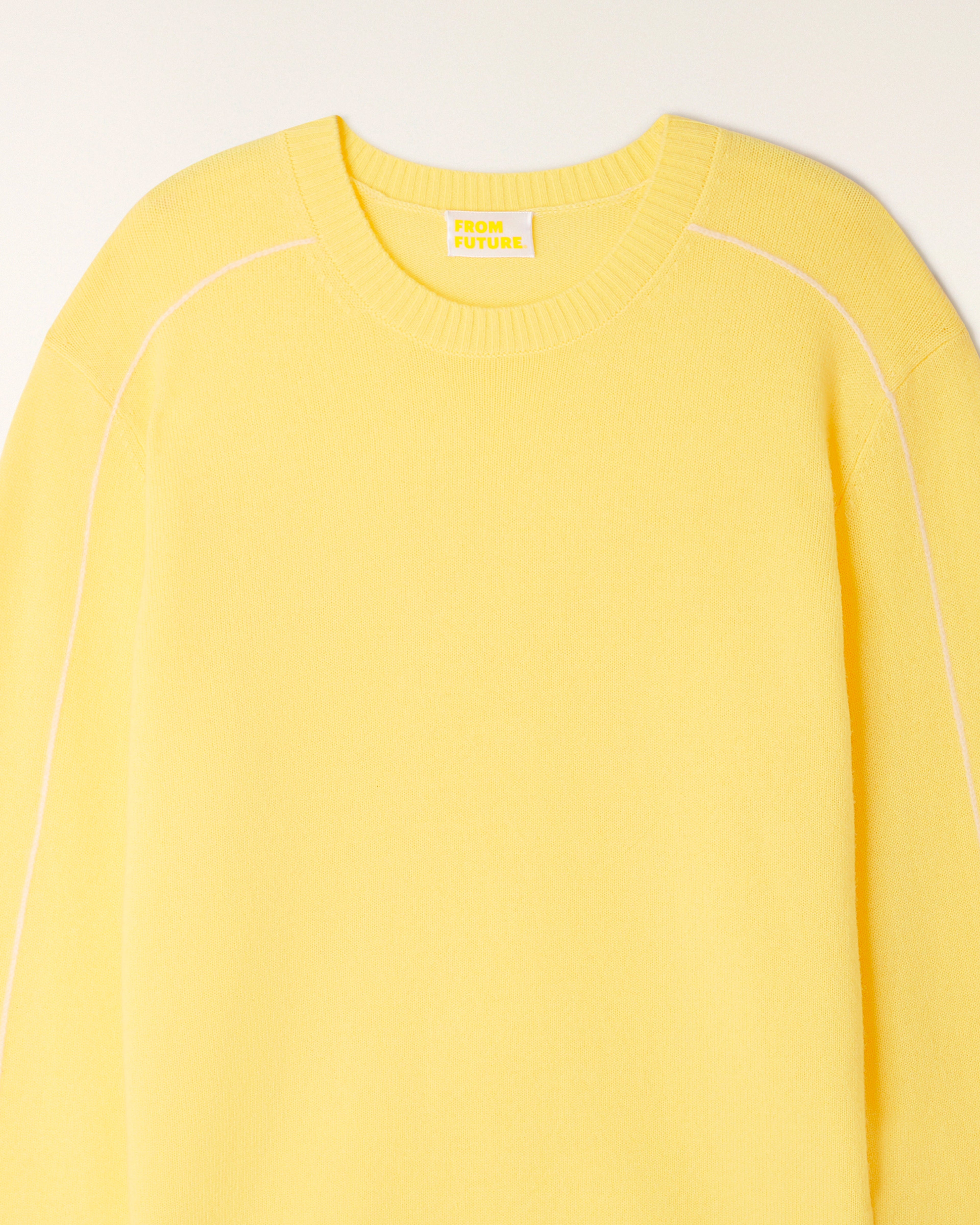 Jersey de cuello redondo con ribetes en contraste