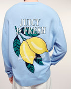Jersey con cuello redondo y estampado de intarsia