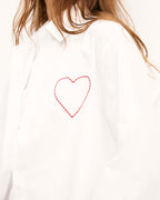 Chemise Manches Longues Brodée - Blanc - Femme