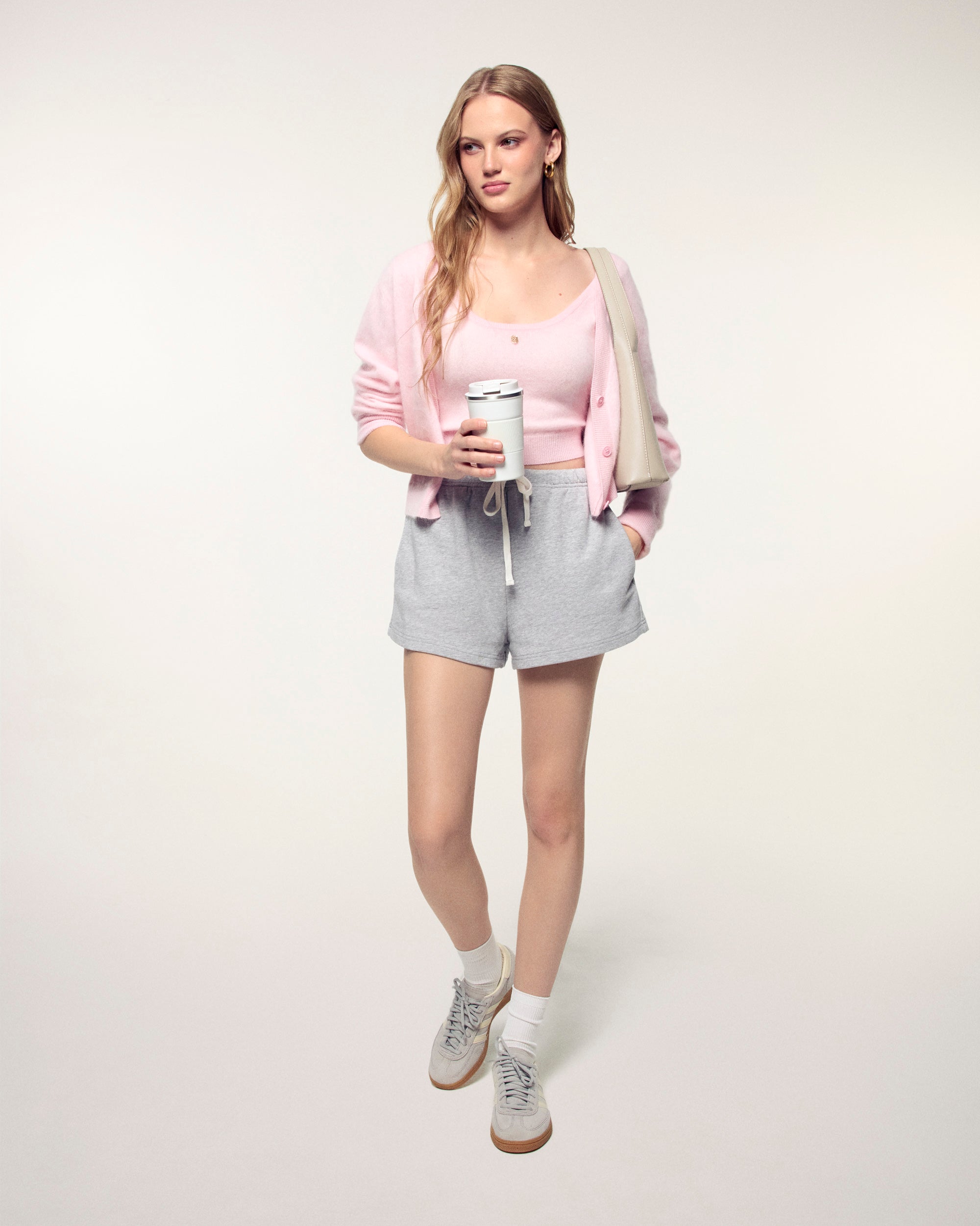 Brushed Cashmere Cardigan Sweater