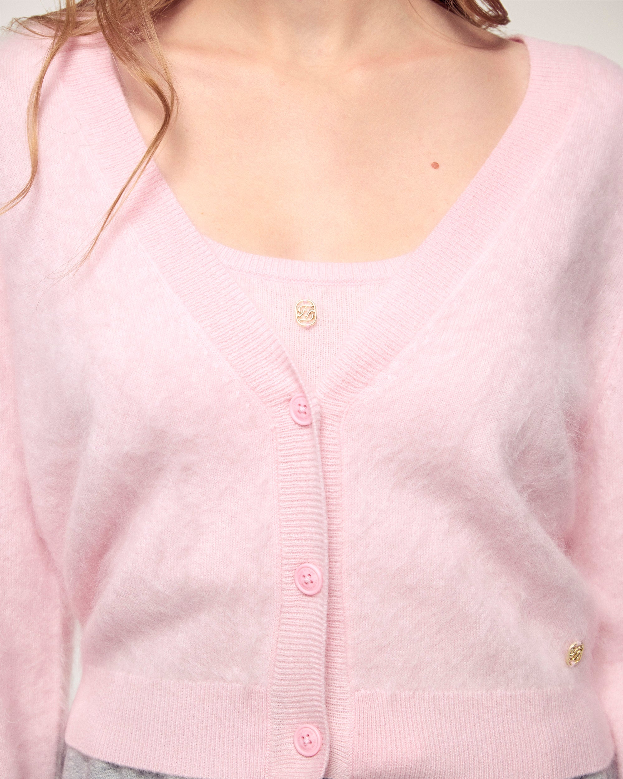 Brushed Cashmere Cardigan Sweater