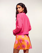 Pull Cardigan Col V Bicolore
