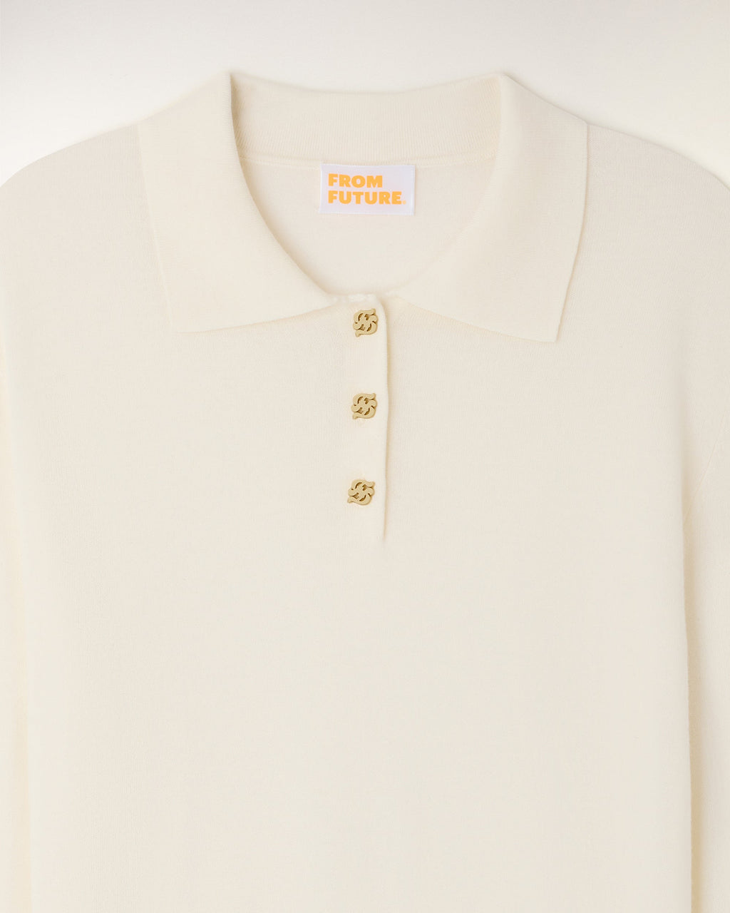 Pull Col Polo Boutons Dorés