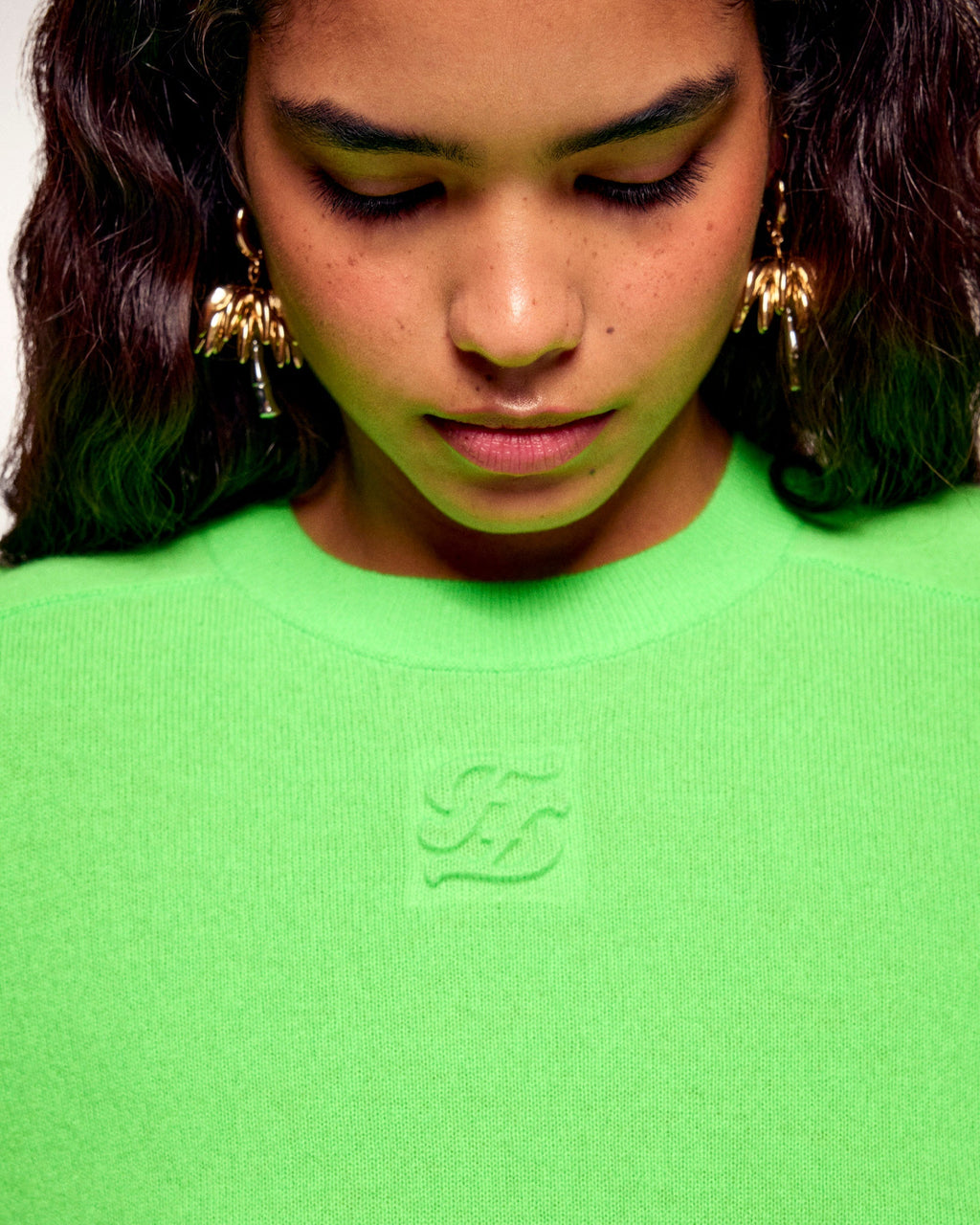Pull Col Rond Logo Relief