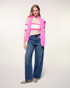 Pull Col Rond Rayures Tricolores