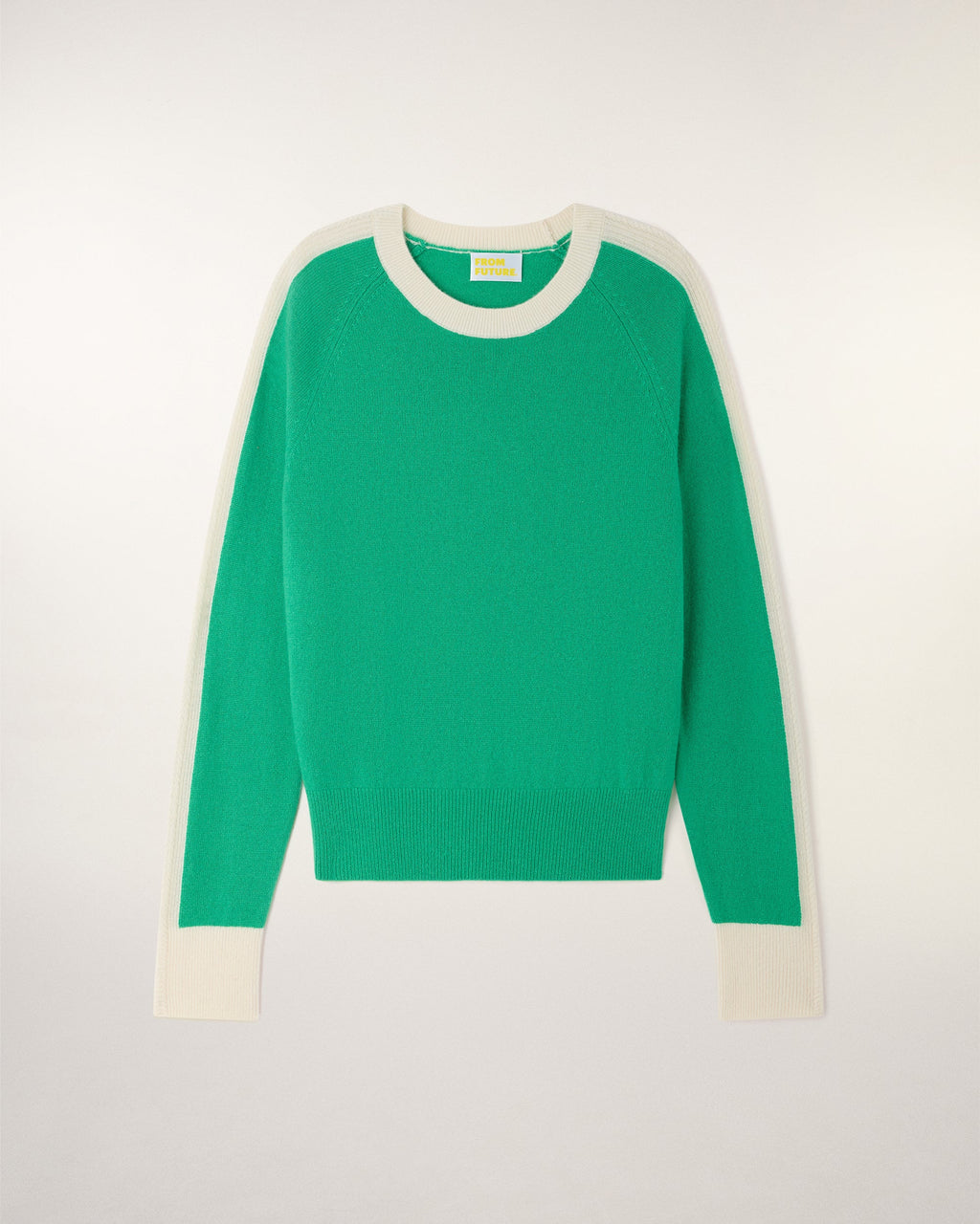 Round Neck Sweater With Twisted Bands