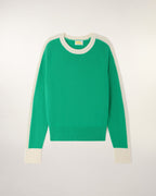 Round Neck Sweater With Twisted Bands