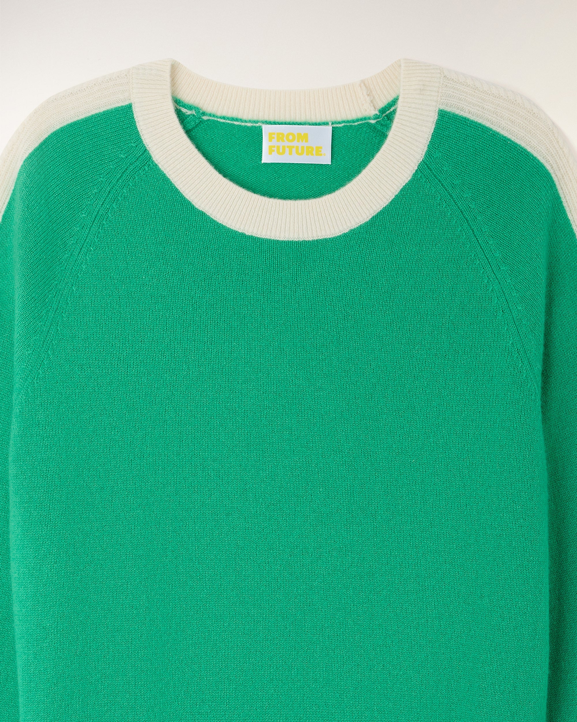 Round Neck Sweater With Twisted Bands