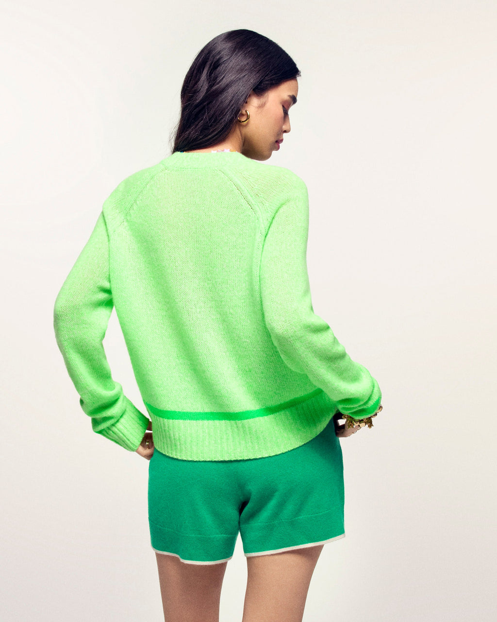 Pull Col Rond - Summer Green Mouline