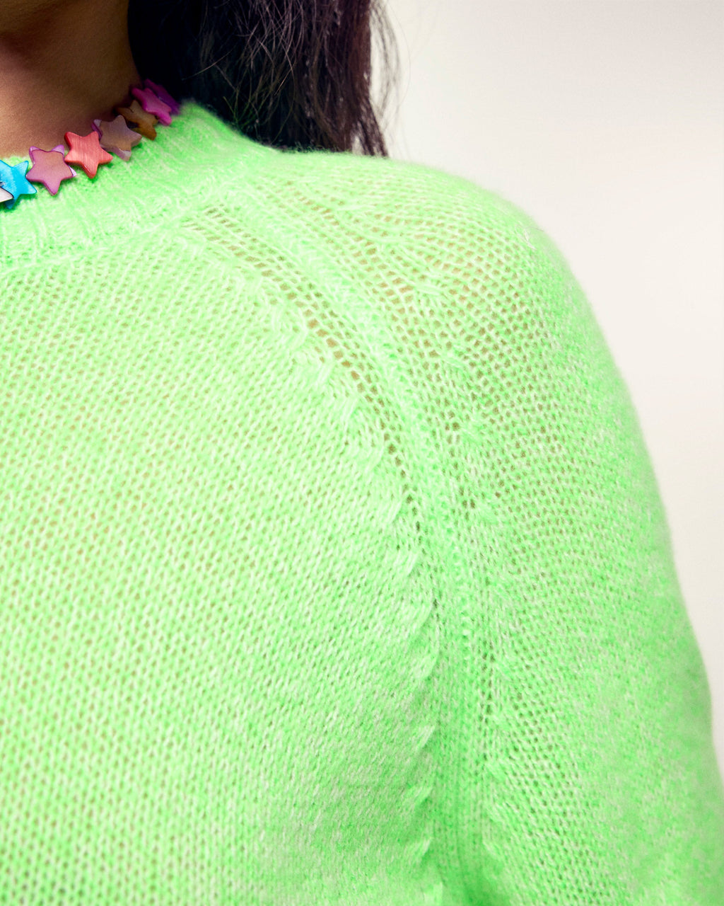 Pull Col Rond - Summer Green Mouline
