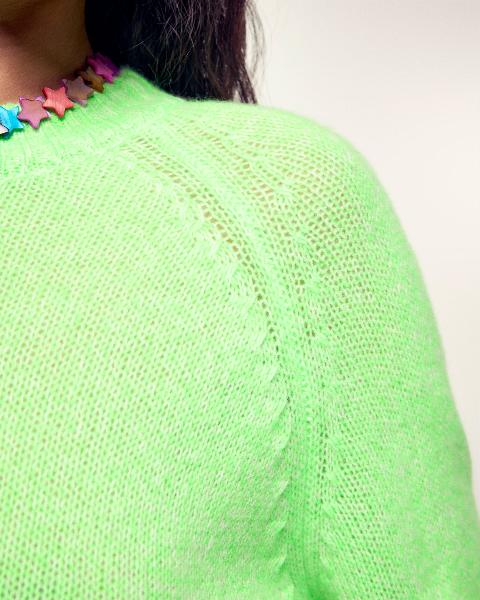 Pull Col Rond - Summer Green Mouline