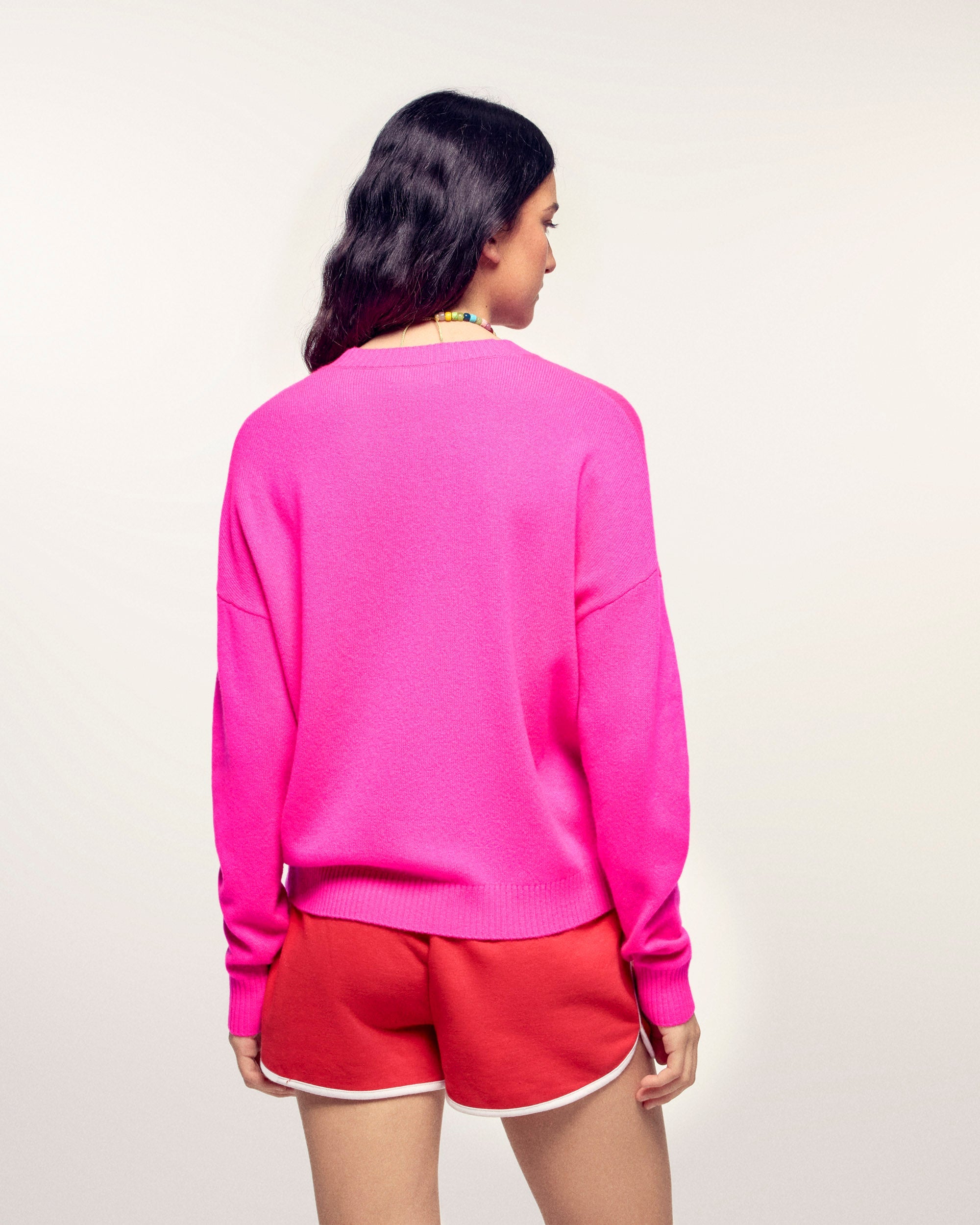 Future Intarsia Pattern Round Neck Sweater