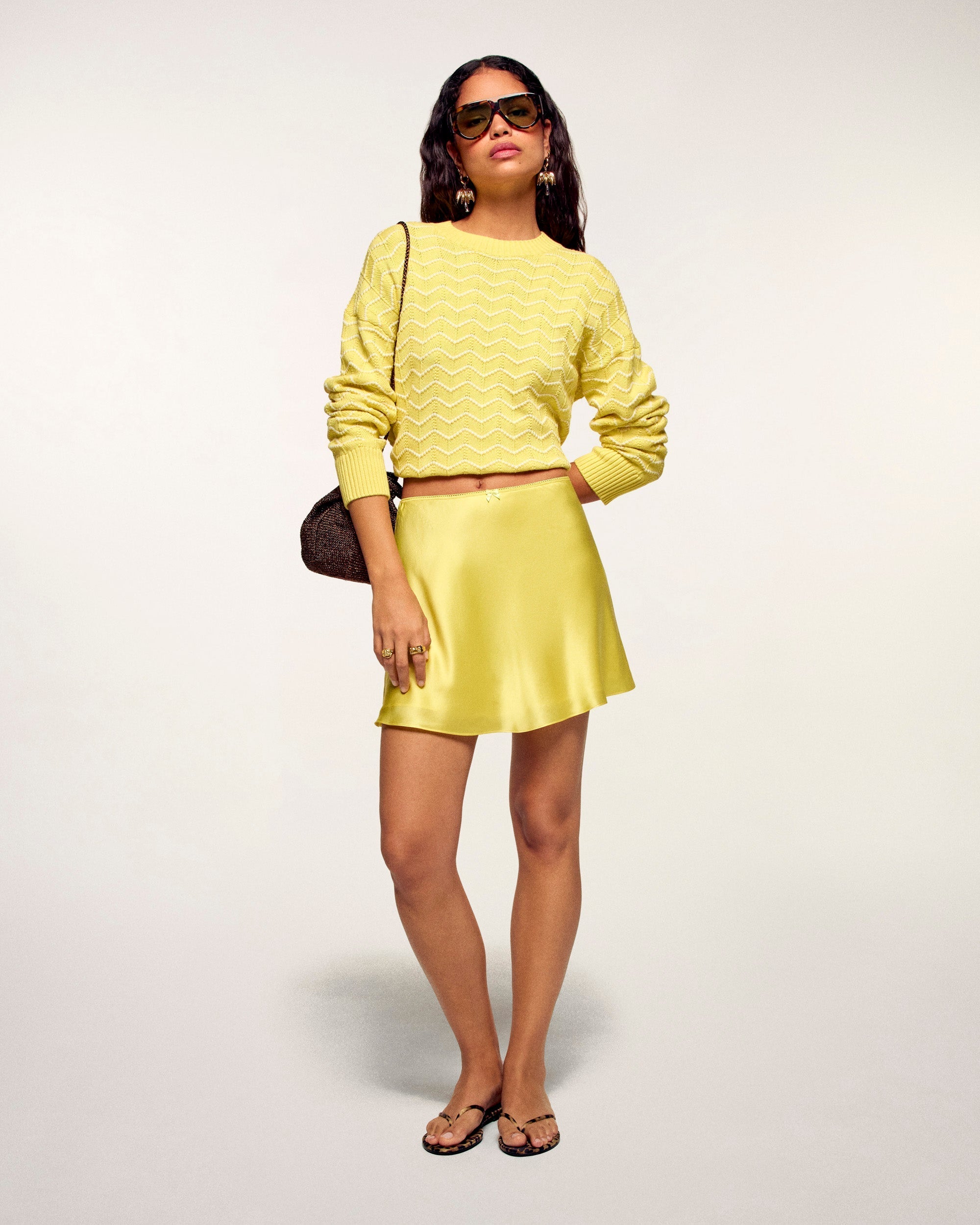 Two-tone Round Neck Sweater