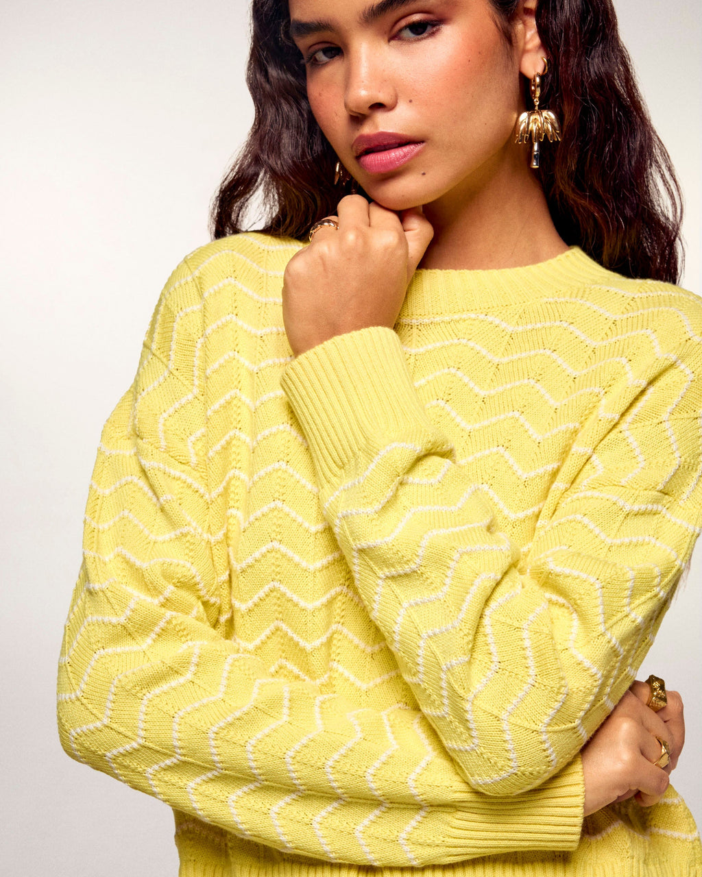 Two-tone Round Neck Sweater