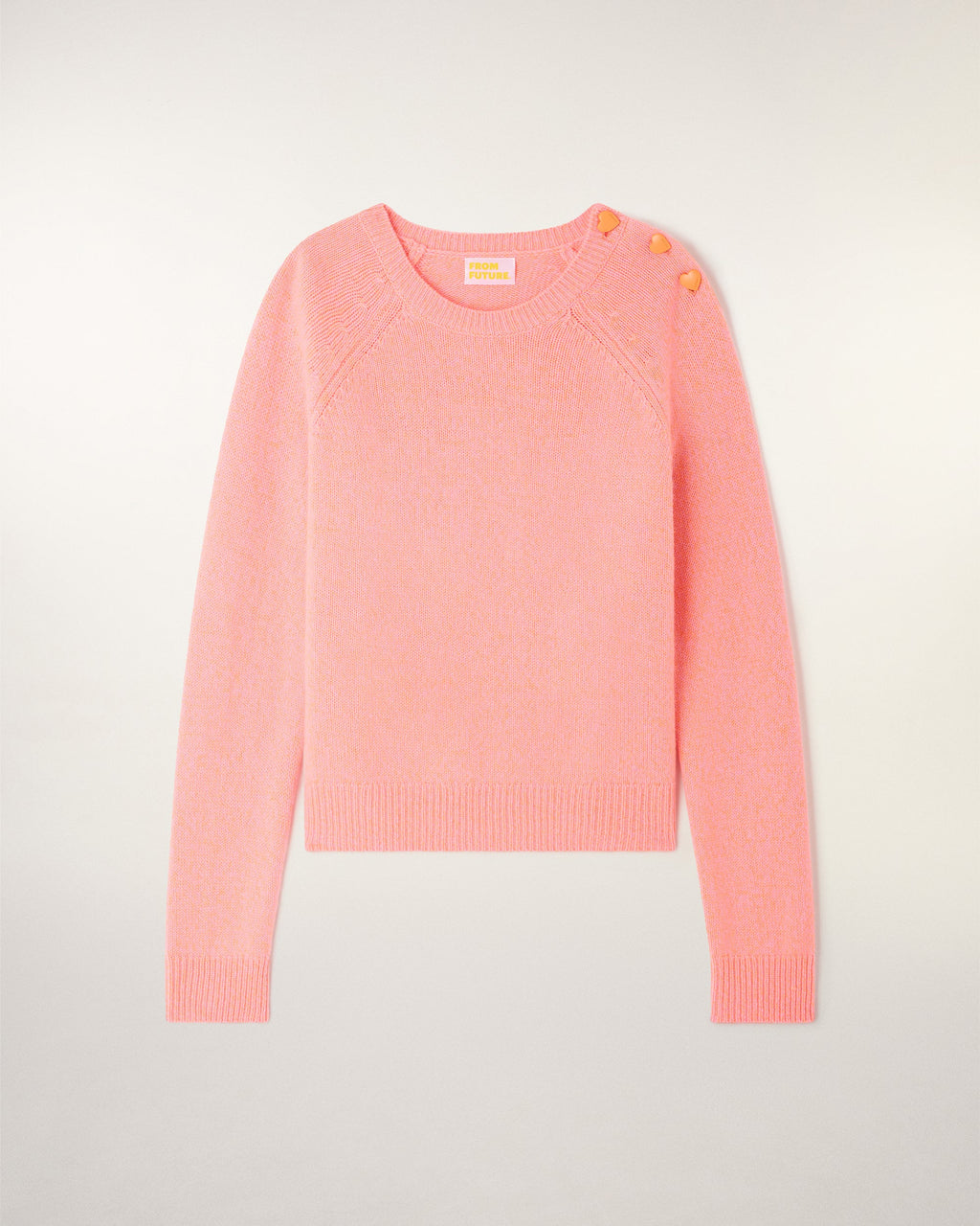 Jersey de cuello redondo con botones de corazón