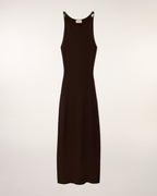 Robe Longue Côtelée Bijoux Aux Épaules