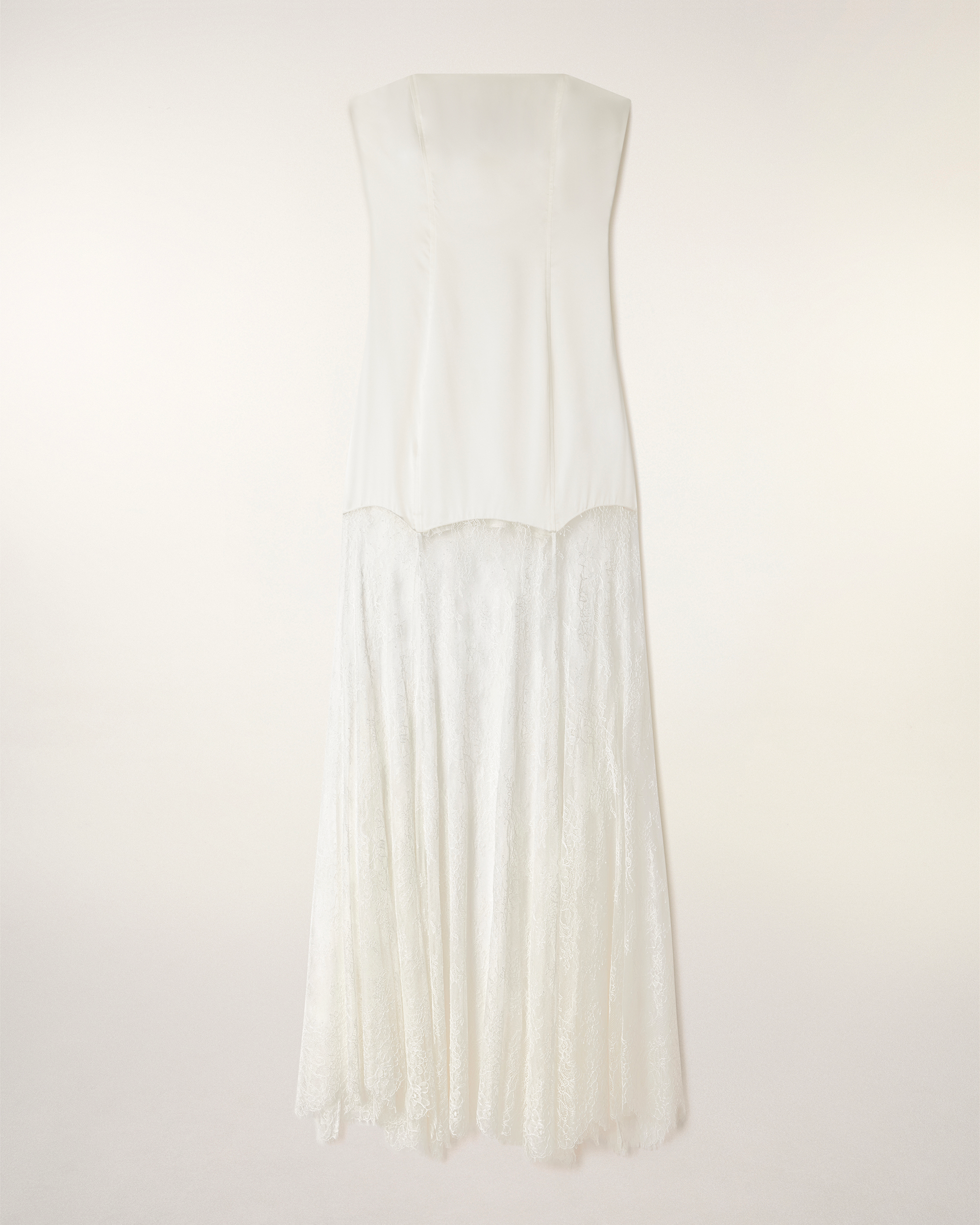 Robe Longue Bustier À Dentelle