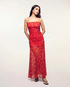 Robe Longue à Bretelles Bimatière - Solar Roses