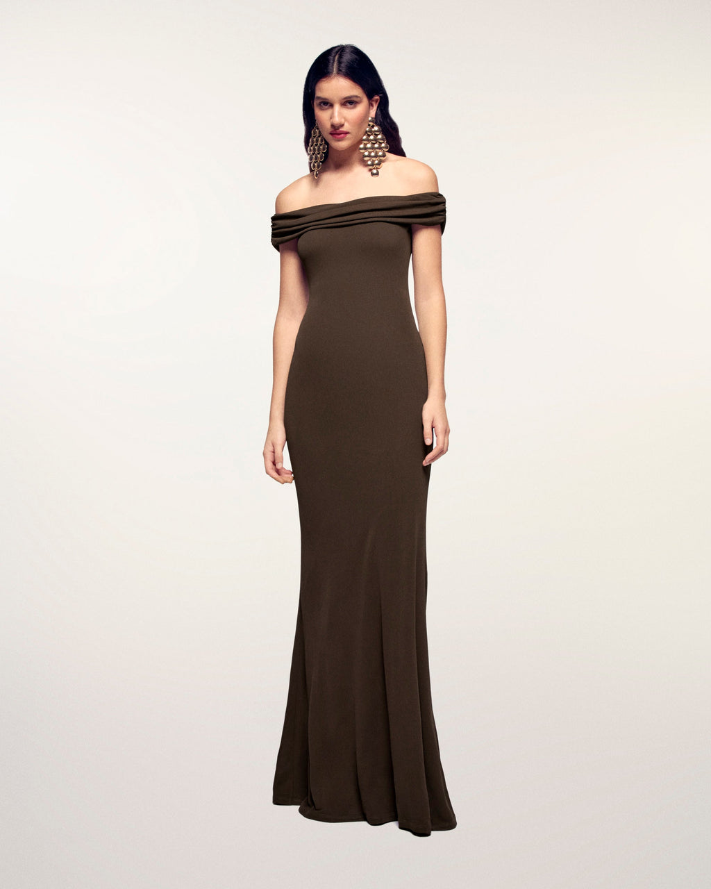 Robe Longue Bardot Drapé