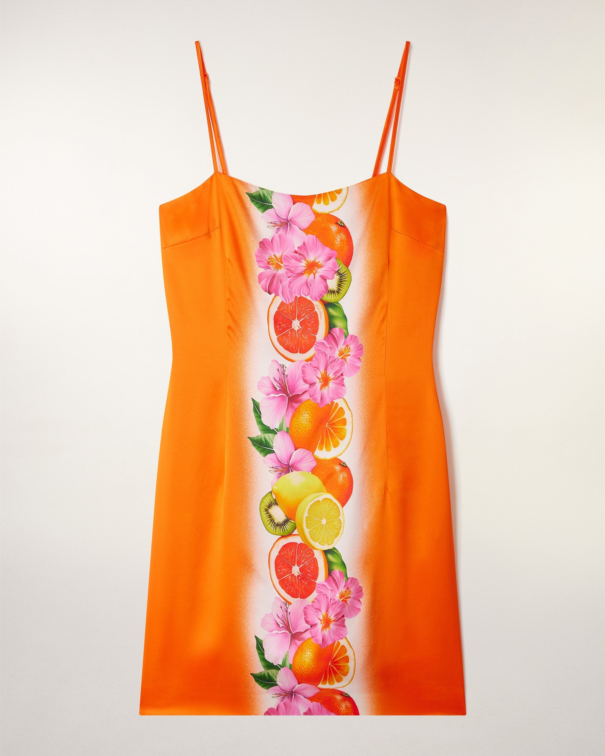 Robe Bretelle Courte Imprimé Frise