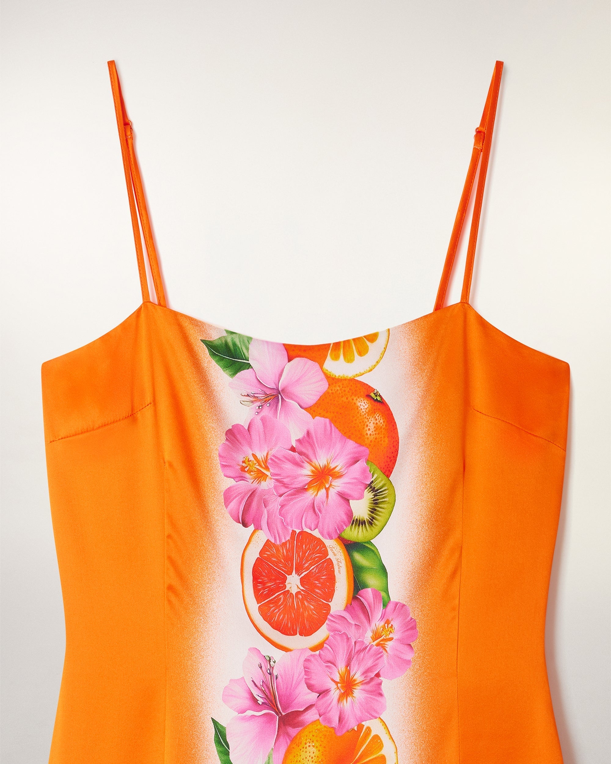 Robe Bretelle Courte Imprimé Frise