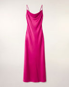 Vestido largo con tirantes cuello vuelto