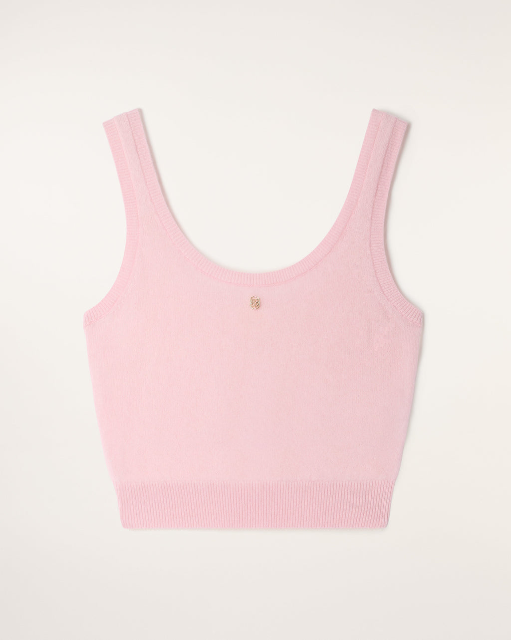 Top Bralette De Cachemira Cepillada - Rosa Nublado