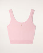 Top Bralette De Cachemira Cepillada - Rosa Nublado