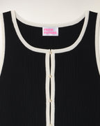 Top Sans Manches Boutons Strass