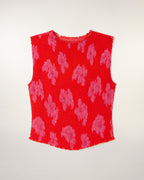 Top Sans Manches Smocké "All Over"
