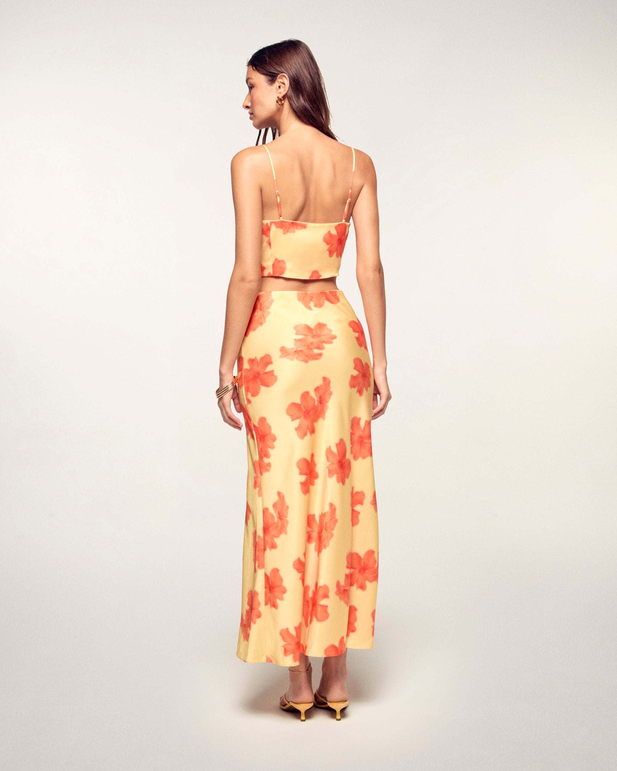 Falda midi estampada