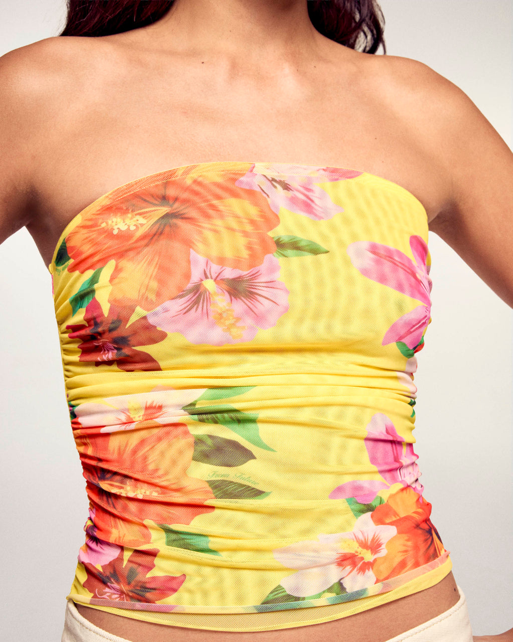 Top Bustier Imprimé Fleurs