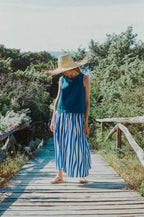 Falda Cécile Líneas Azules