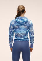 Breeze Printed Running Jacket - Breeze Blue Shadow