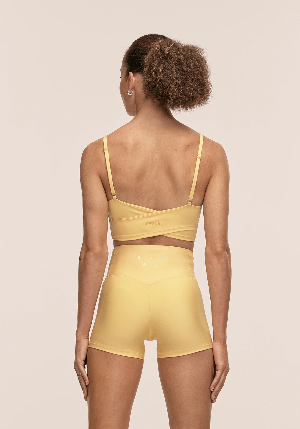 Cross Overlap Sports Top  - Soul Yellow