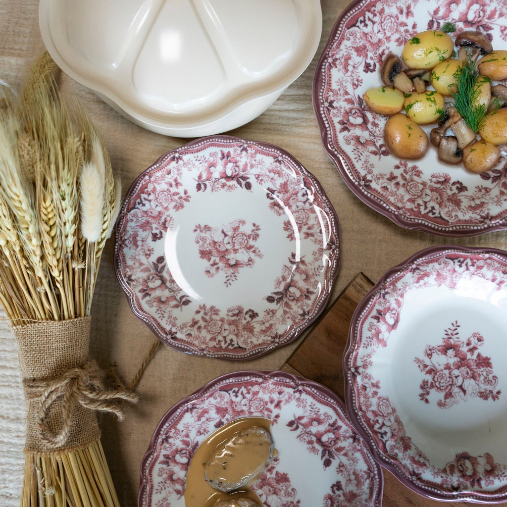 Faustine - Zestaw 6 talerzy obiadowych płaskich - 26 cm - Porcelana
