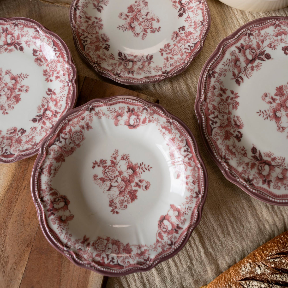 Faustine - Set di 6 piatti fondi - 22 cm - Porcellana