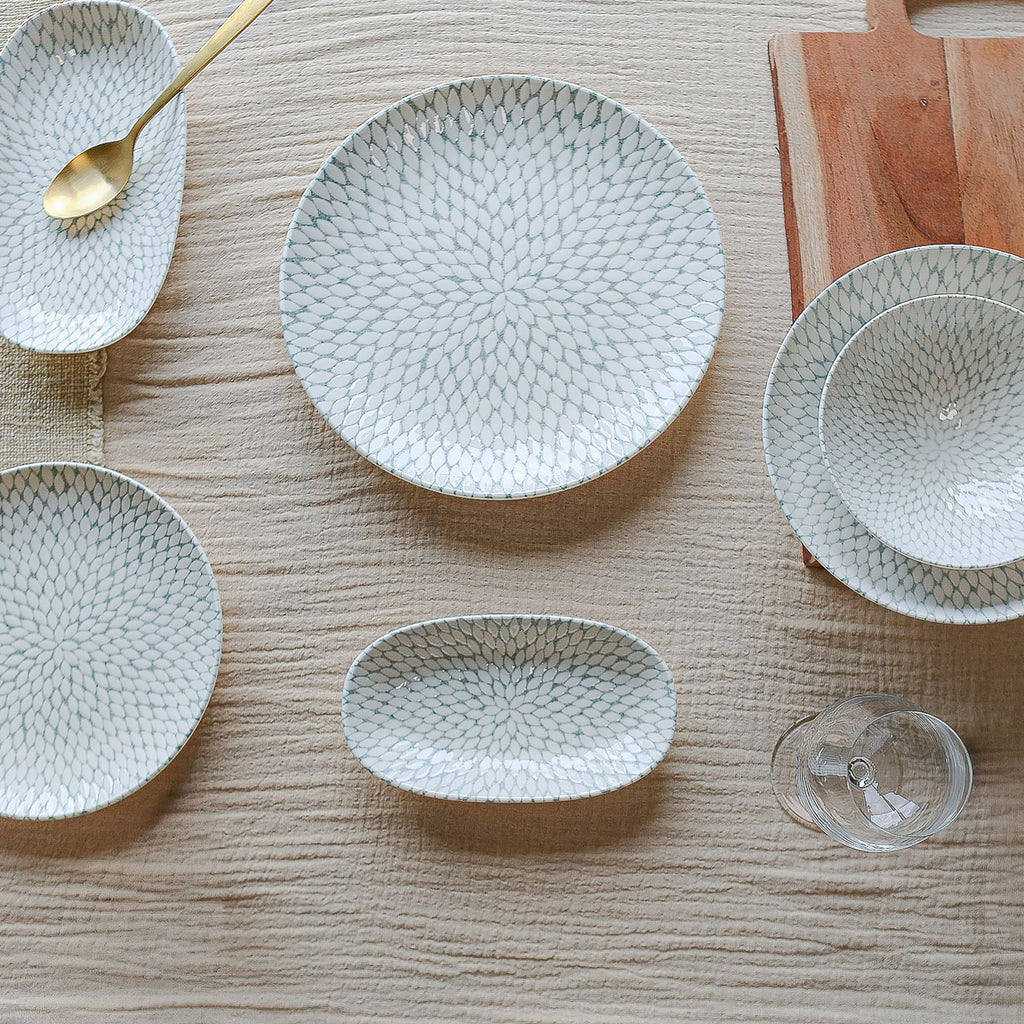 Jasmin – Zestaw 6 talerzy głębokich / półmisków – 23,5 cm – Porcelana