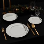 Carbono - Juego de 6 platos de postre - 19 cm - Porcelana