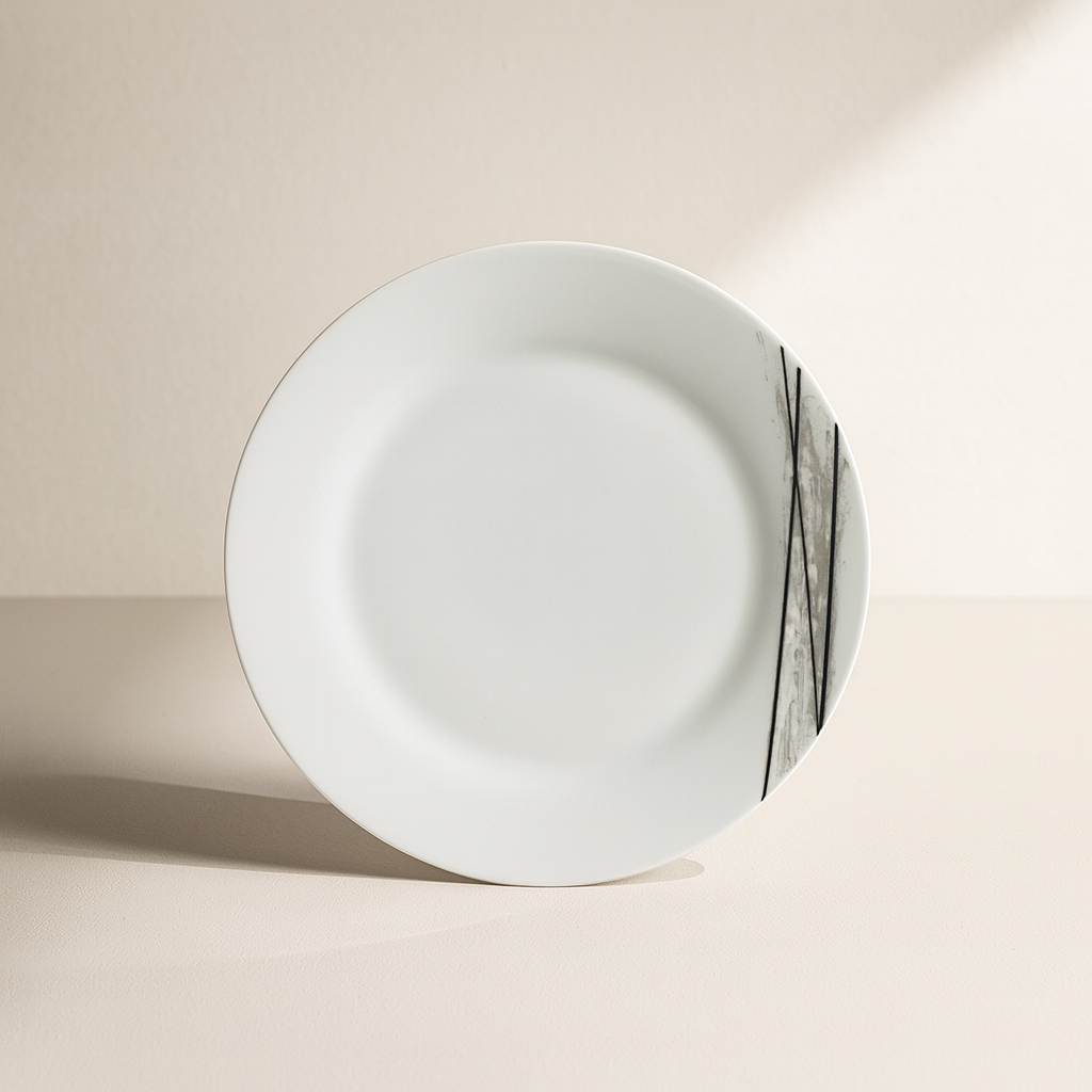 Carbono - Juego de 6 platos de postre - 19 cm - Porcelana