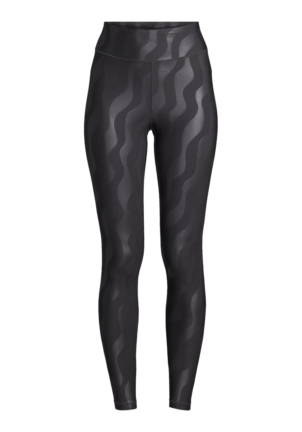 Heat Printed High Waist Tights - Black Geo
