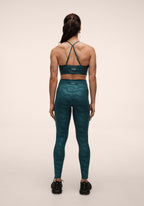 Heat Printed High Waist Tights - Ocean Geo