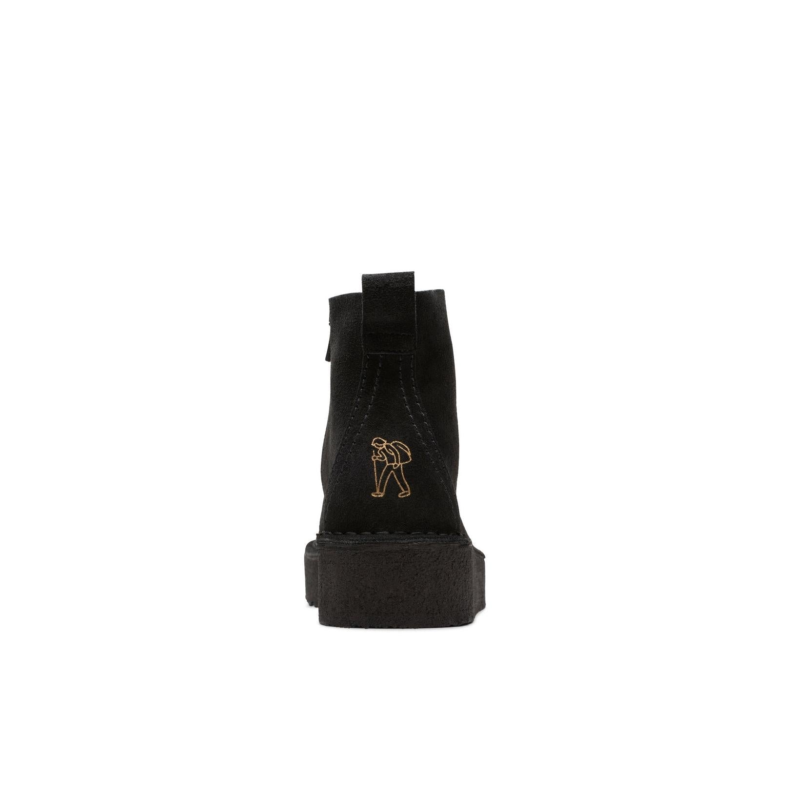 Trek Wedge Boot - Black Suede - Femme