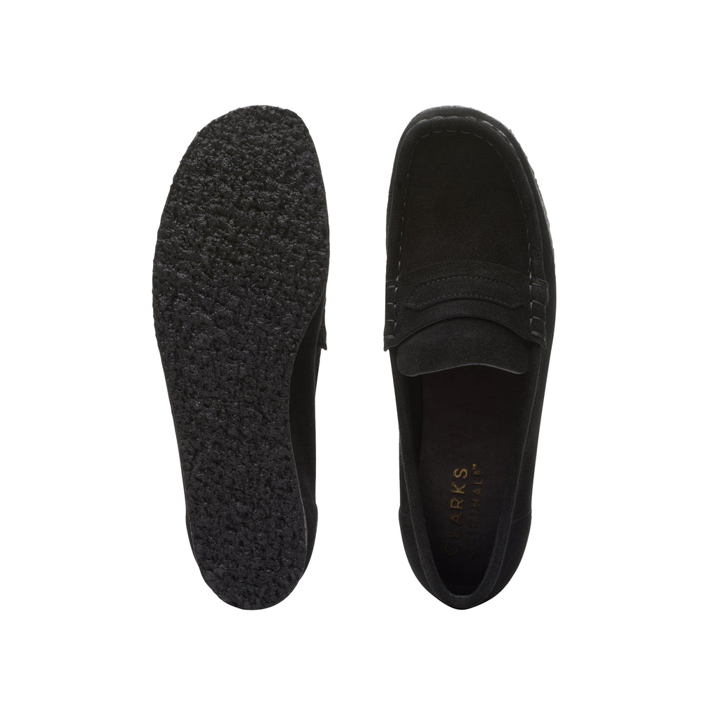 Wallabee Loafer - Black Suede - Femme