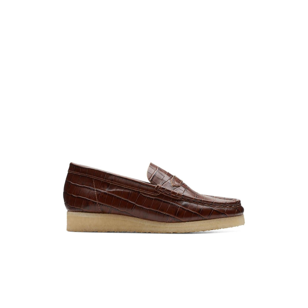 WallabeeLoafer Zapatos de cocodrilo marrón - Mujer