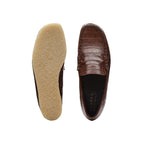 WallabeeLoafer Zapatos de cocodrilo marrón - Mujer