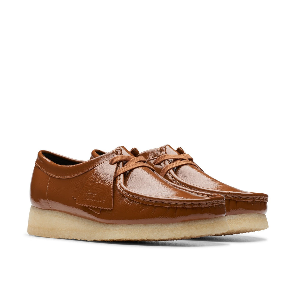 Wallabee - Patente marrón oscuro - Mujer