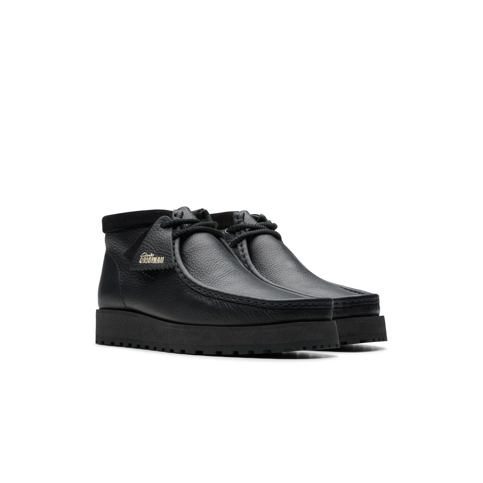Wallabee Scout - Cuero negro - Hombre