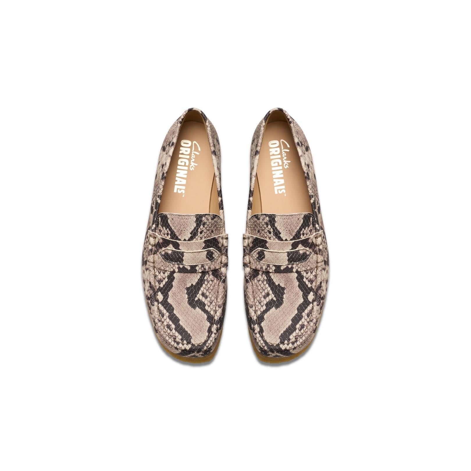 Wallabee Loafer - Gray Snake Leather - Women's